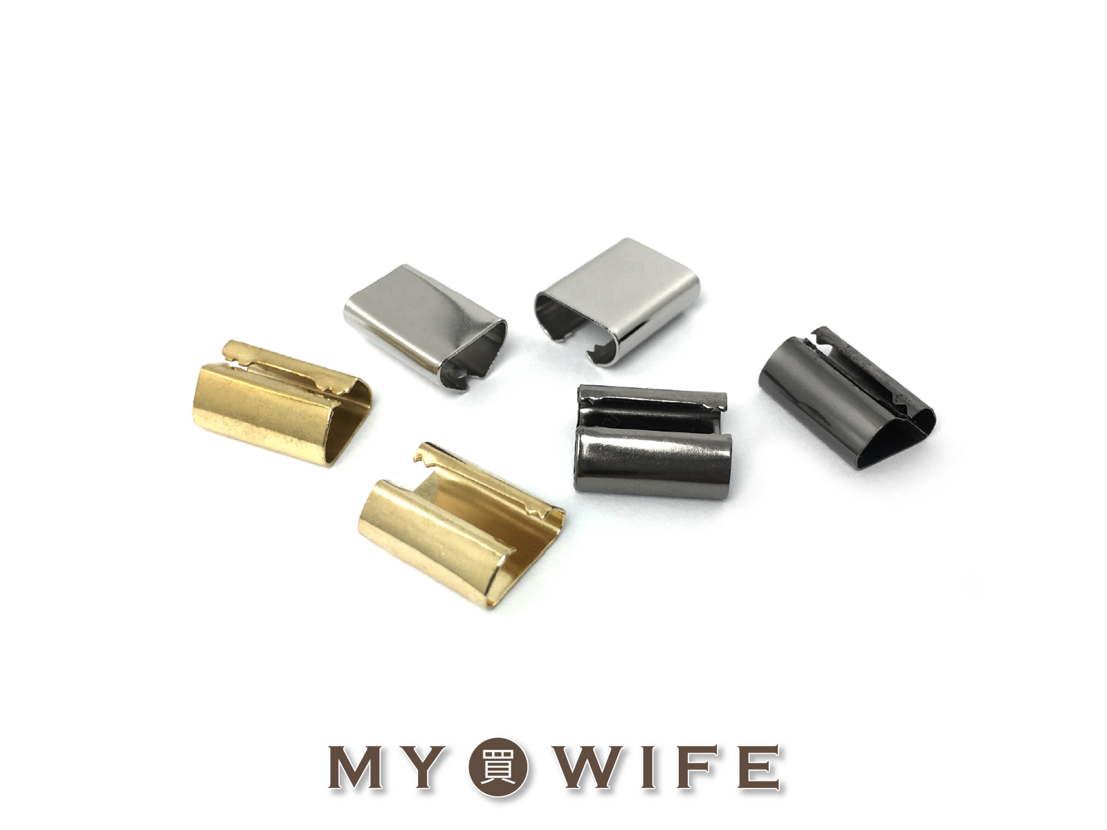 金屬繩夾_繩夾/繩釦/皮繩夾片_3色2規格