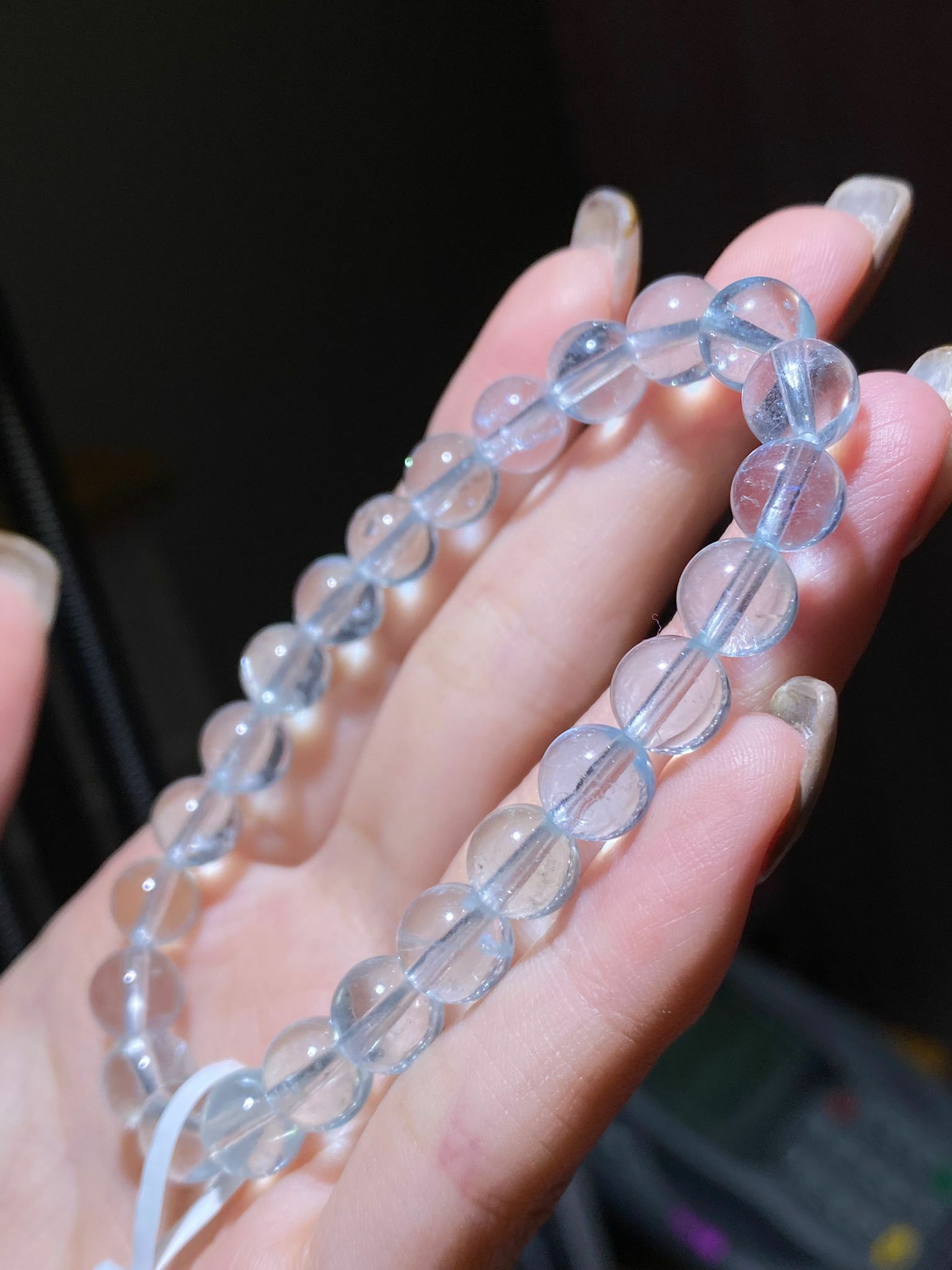 原礦海藍寶手串