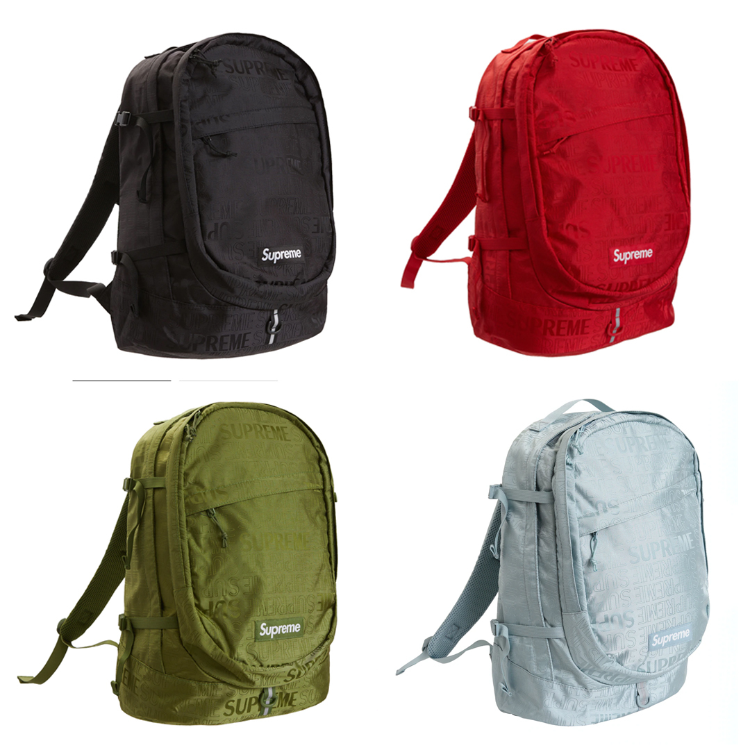 SUPREME BACKPACK 46TH 後背包黑/紅/水藍/墨綠-SS19