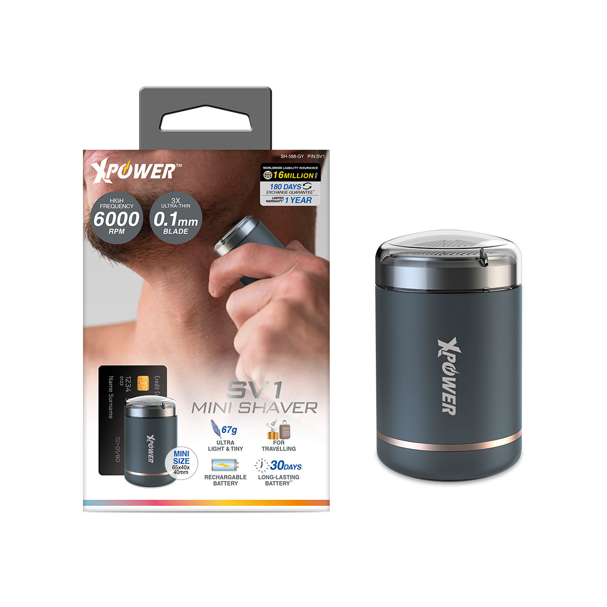 XPower SV1 超迷你充電鬚刨