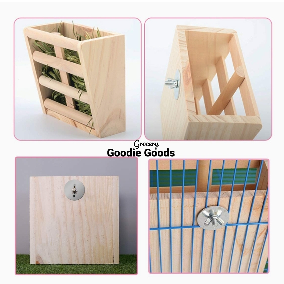 85%OFF!] Hamiledyi Rabbit Hay Feeder Rack Bunny Grass Holder Wooden