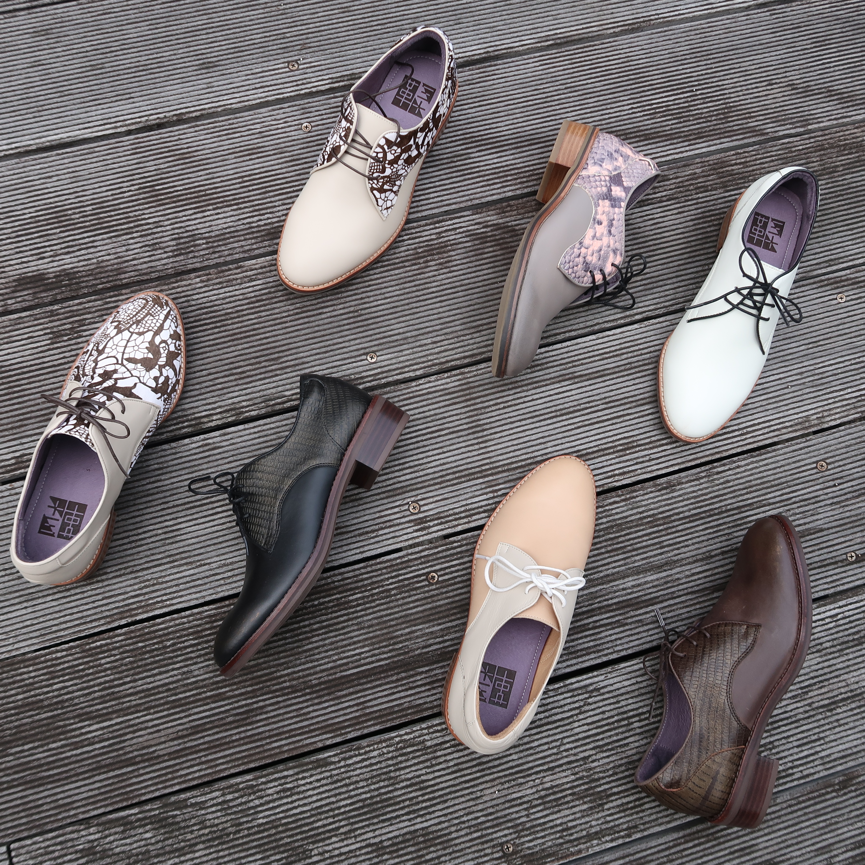 【經典零時差】真皮牛皮、蕾絲馬毛三眼綁帶木跟德比鞋Derby、紳士鞋