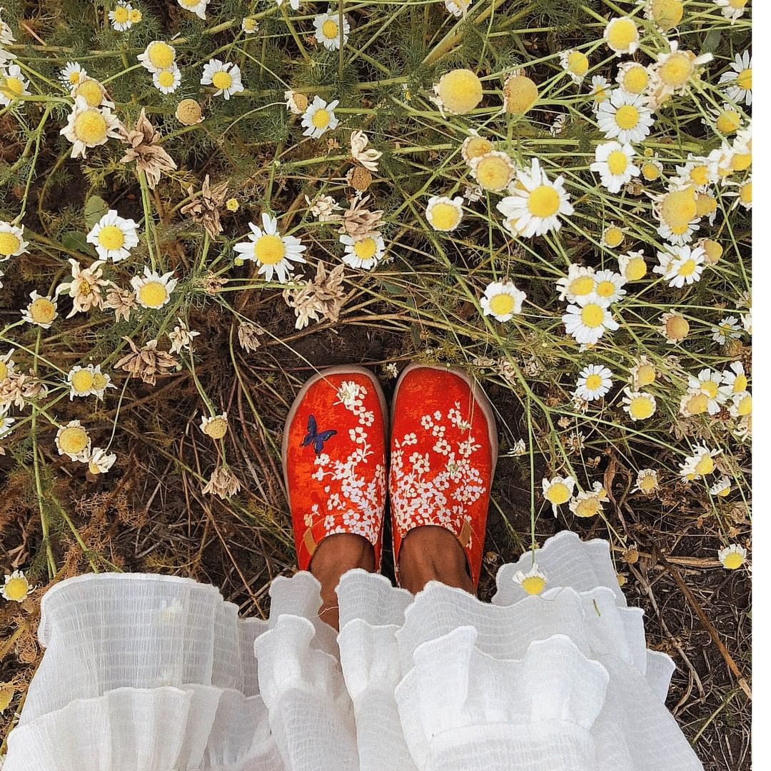 【 Uin 】西班牙原創設計 | 櫻之語 彩繪鞋 休閒鞋 女鞋 懶人鞋