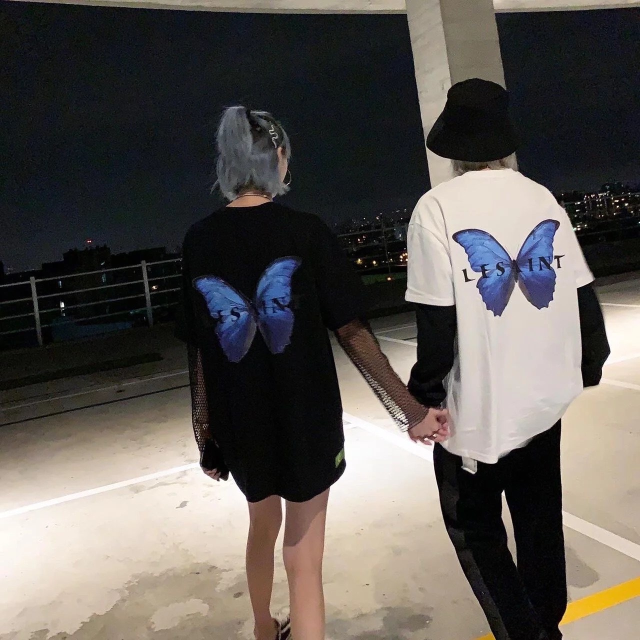 LESAINT 大蝴蝶 Logo 字體 短袖 韓國品牌