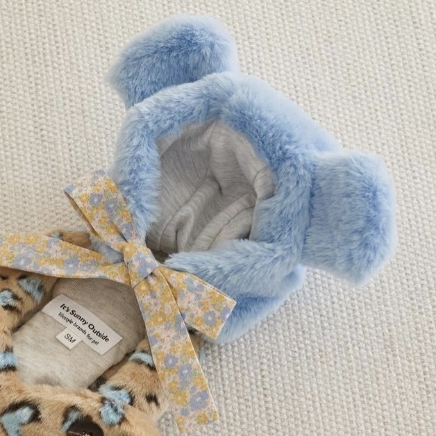 毛茸茸-造型保暖帽-天空藍-It’s sunny outside