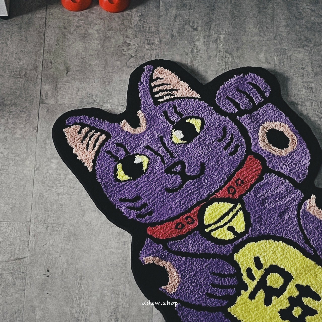 RAW EMOTIONS 招財貓地毯 紫色