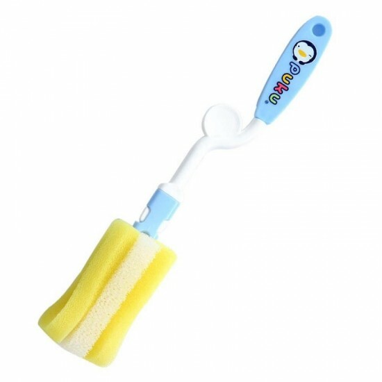 Puku 藍色企鵝 組合式奶瓶刷