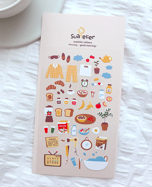 韓國Suatelier 手帳貼紙 早安 #1123