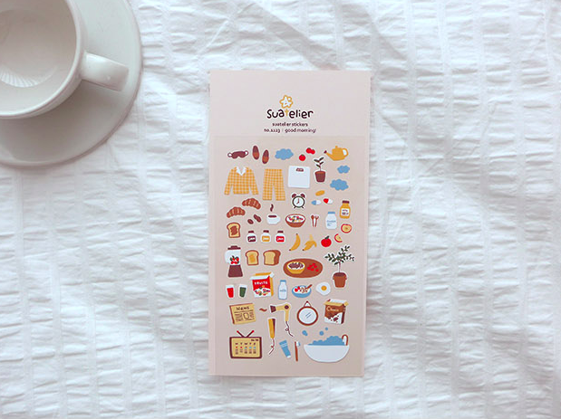 韓國Suatelier 手帳貼紙 早安 #1123