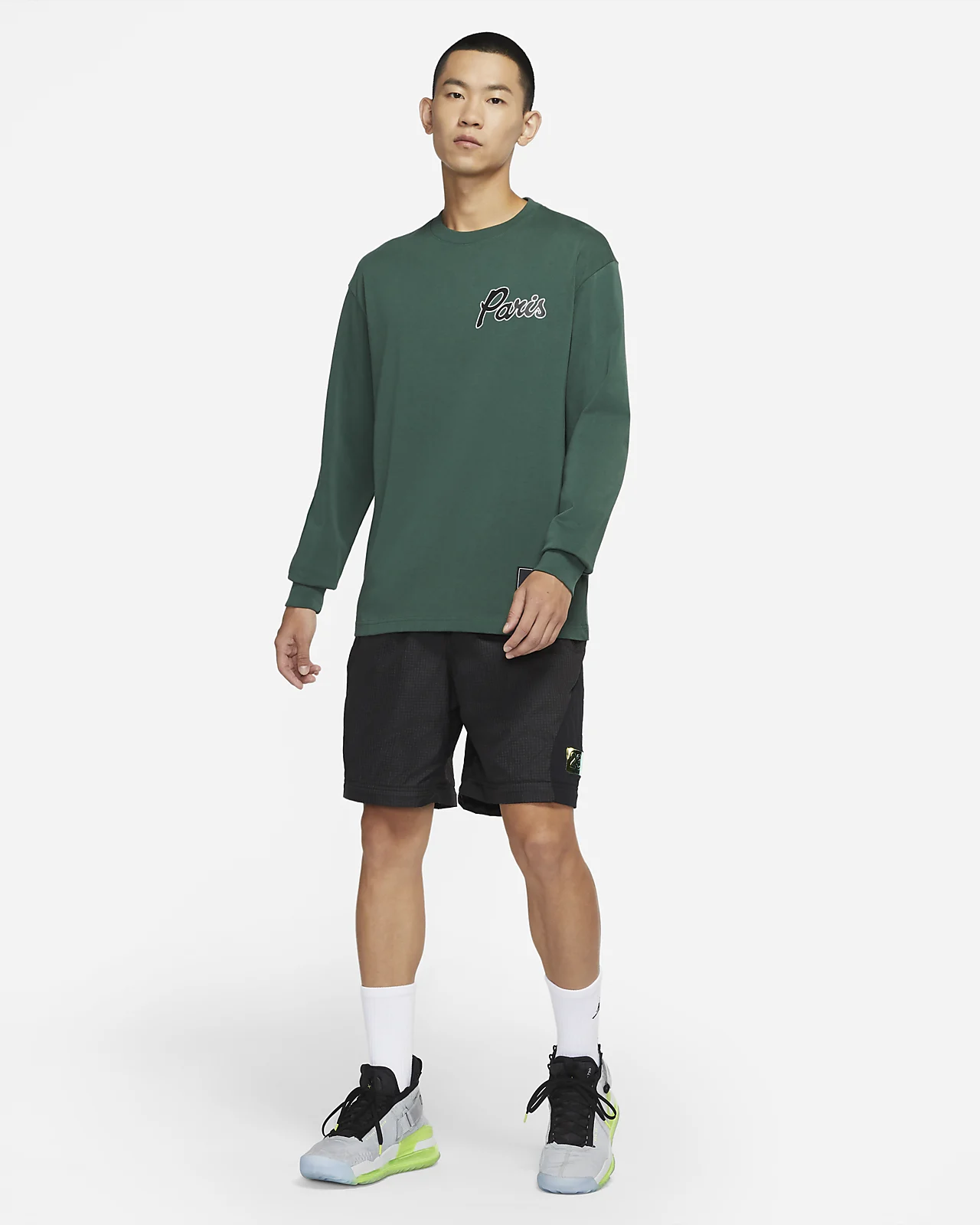 Jordan X Paris PSG  巴黎聖日耳曼 薄長袖 綠 小LOGO 男女款 DB6513-333 [EW]