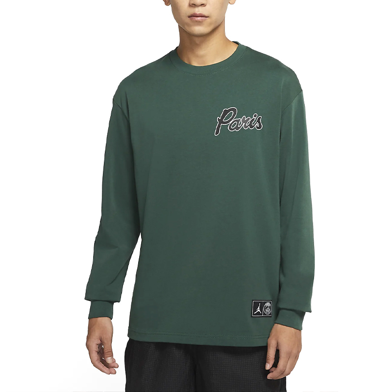 Jordan X Paris PSG  巴黎聖日耳曼 薄長袖 綠 小LOGO 男女款 DB6513-333 [EW]