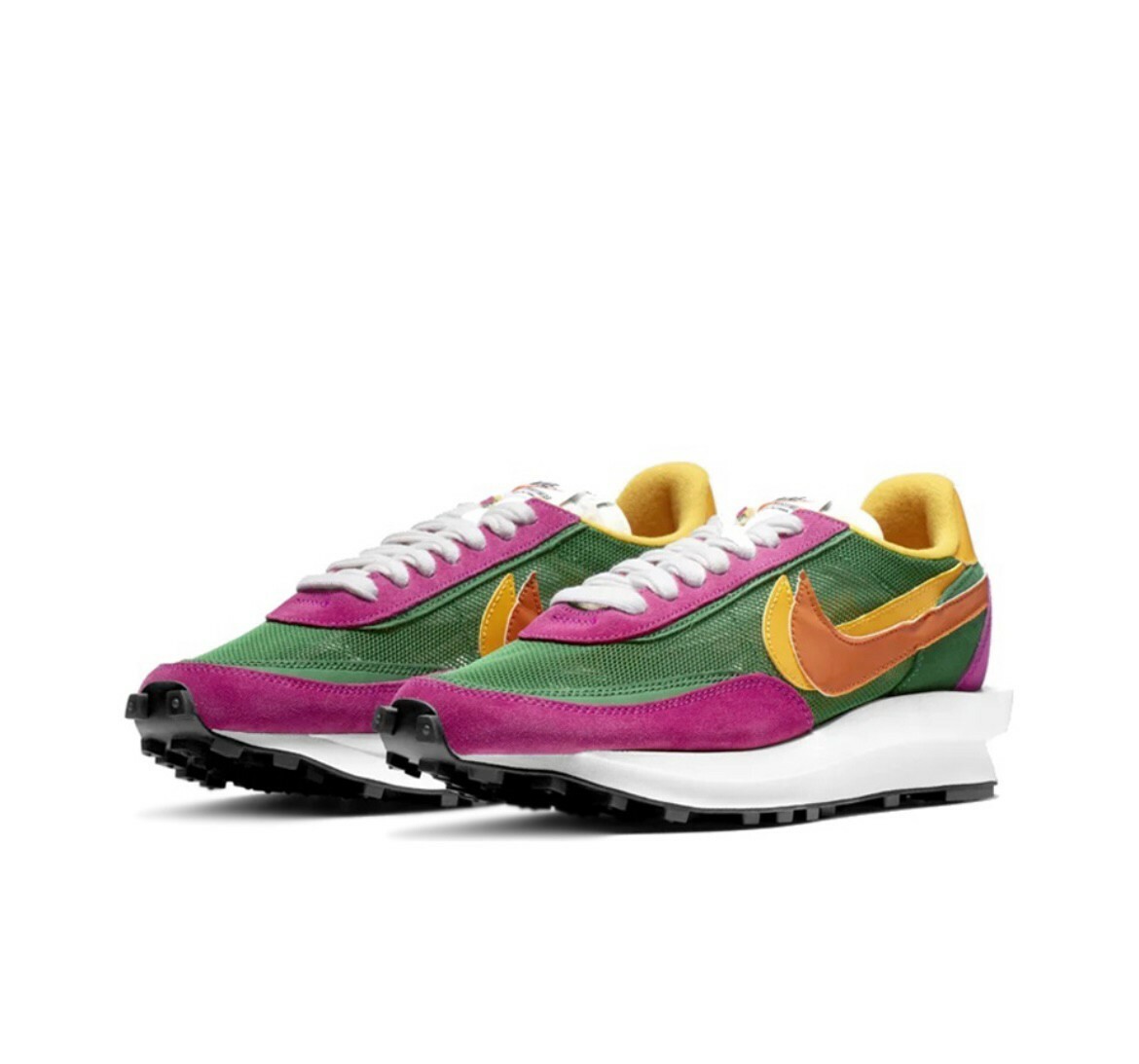 NIKE LDWAFFLE x SACAI 初代 桃紅綠 解構 球鞋