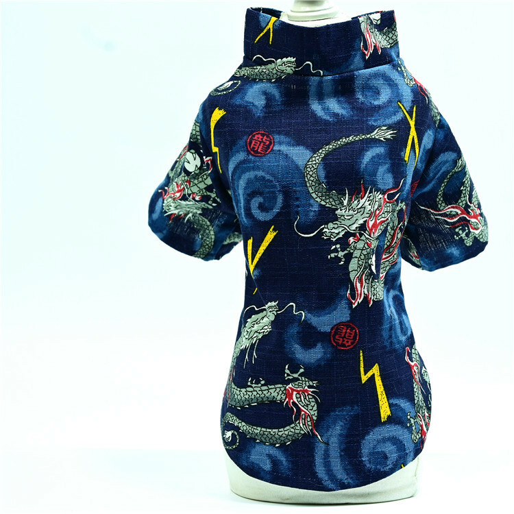 蓝色古风 二龙戏珠