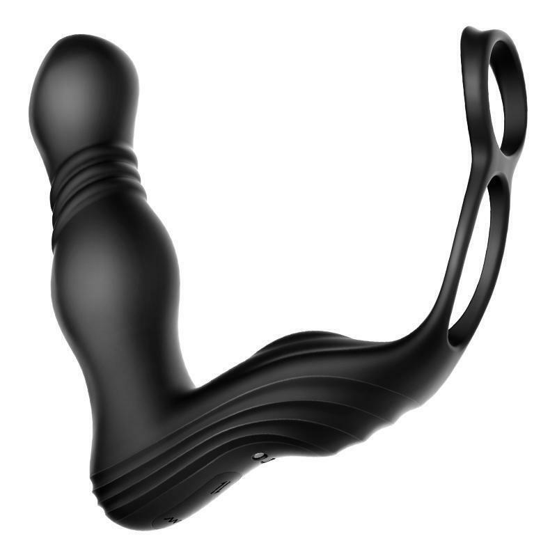 Erocome Sagittarius 射手座 前列腺抽插式伸縮 遙控雙環按摩器 黑色