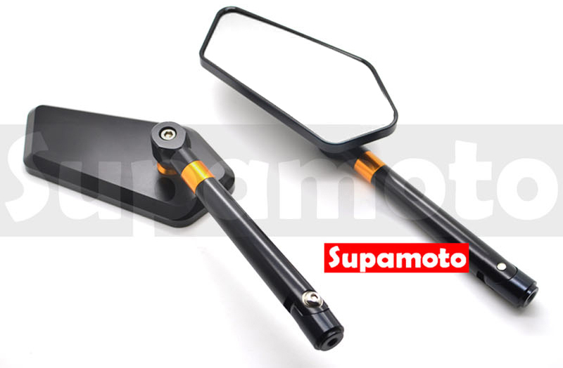 -Supamoto- M74 CNC 後照鏡 消光 黑 銀 後視鏡 勁戰 通用 改裝 鋁合金 造型