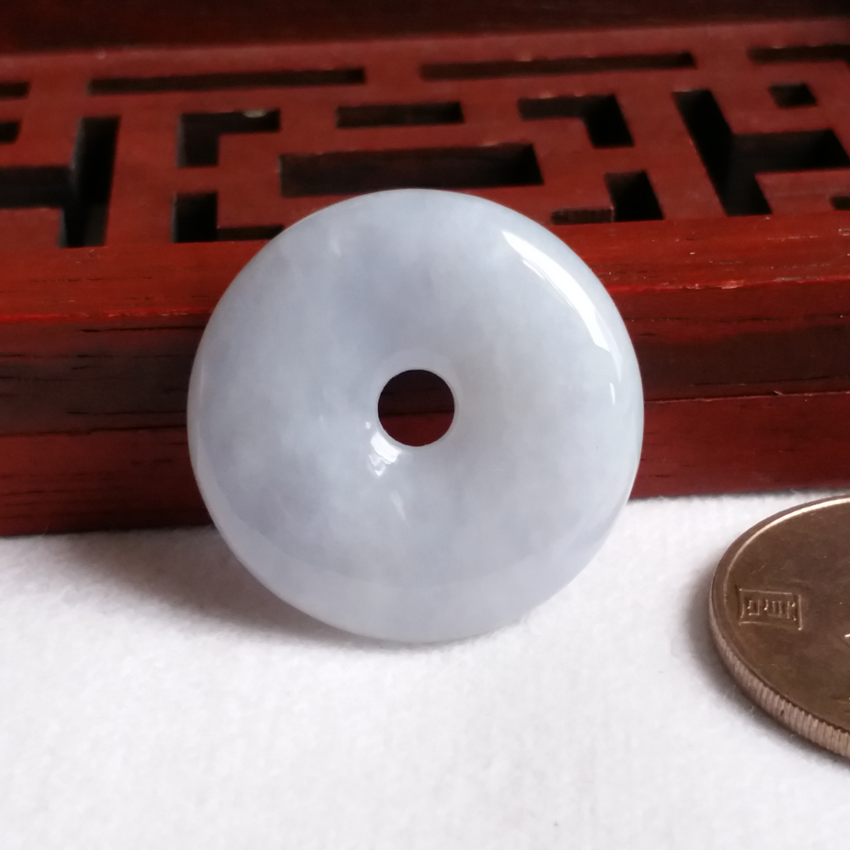 J1952 冰淡紫平安扣 (26mm直徑)