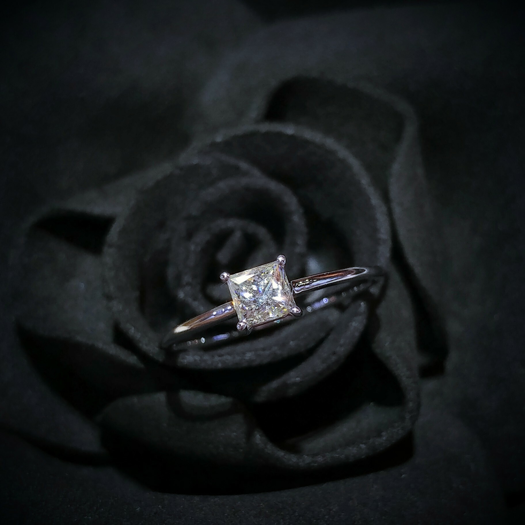 全新18K白金【單粒41份鑽石】戒指