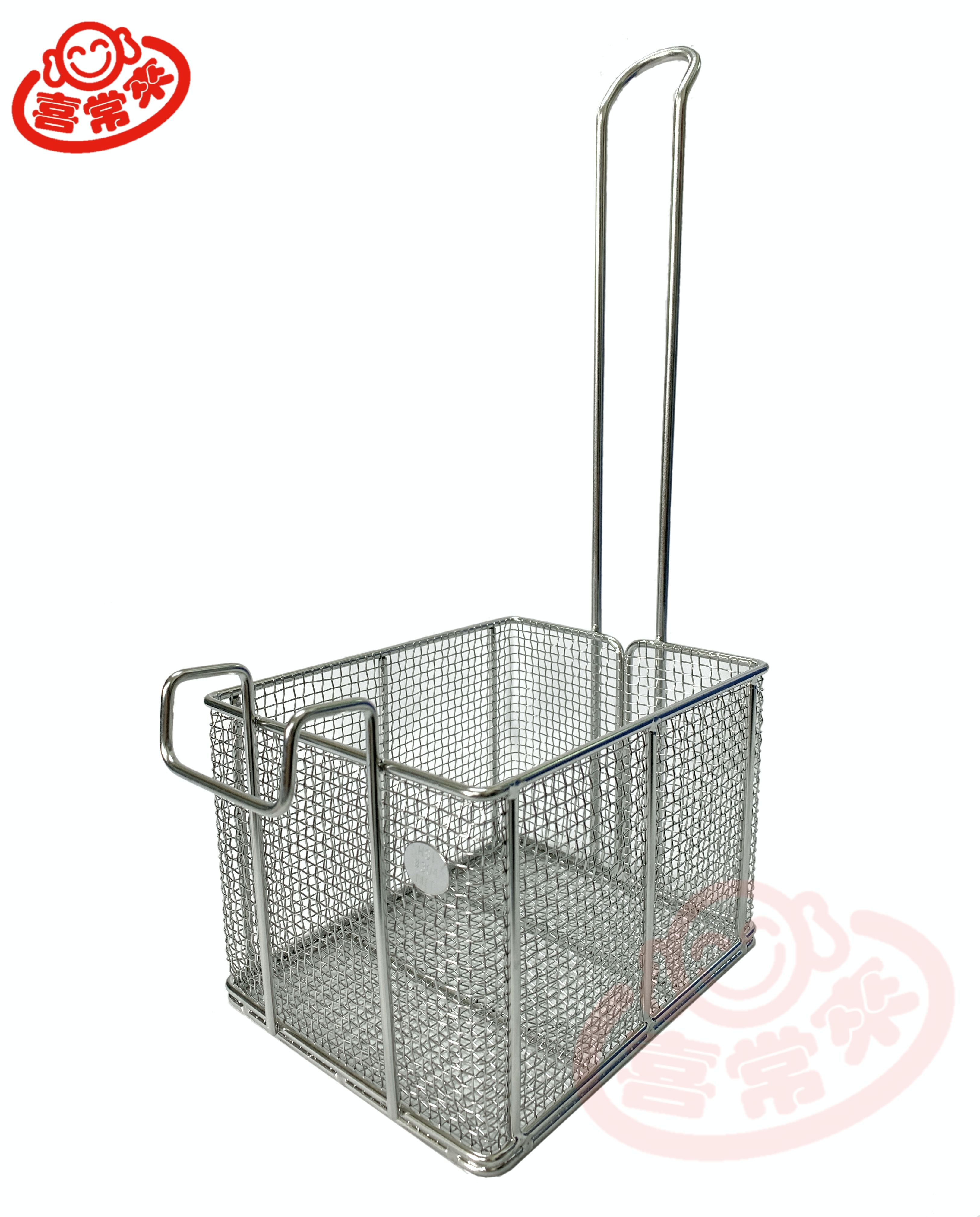 #2151 304立把正方形油炸籃