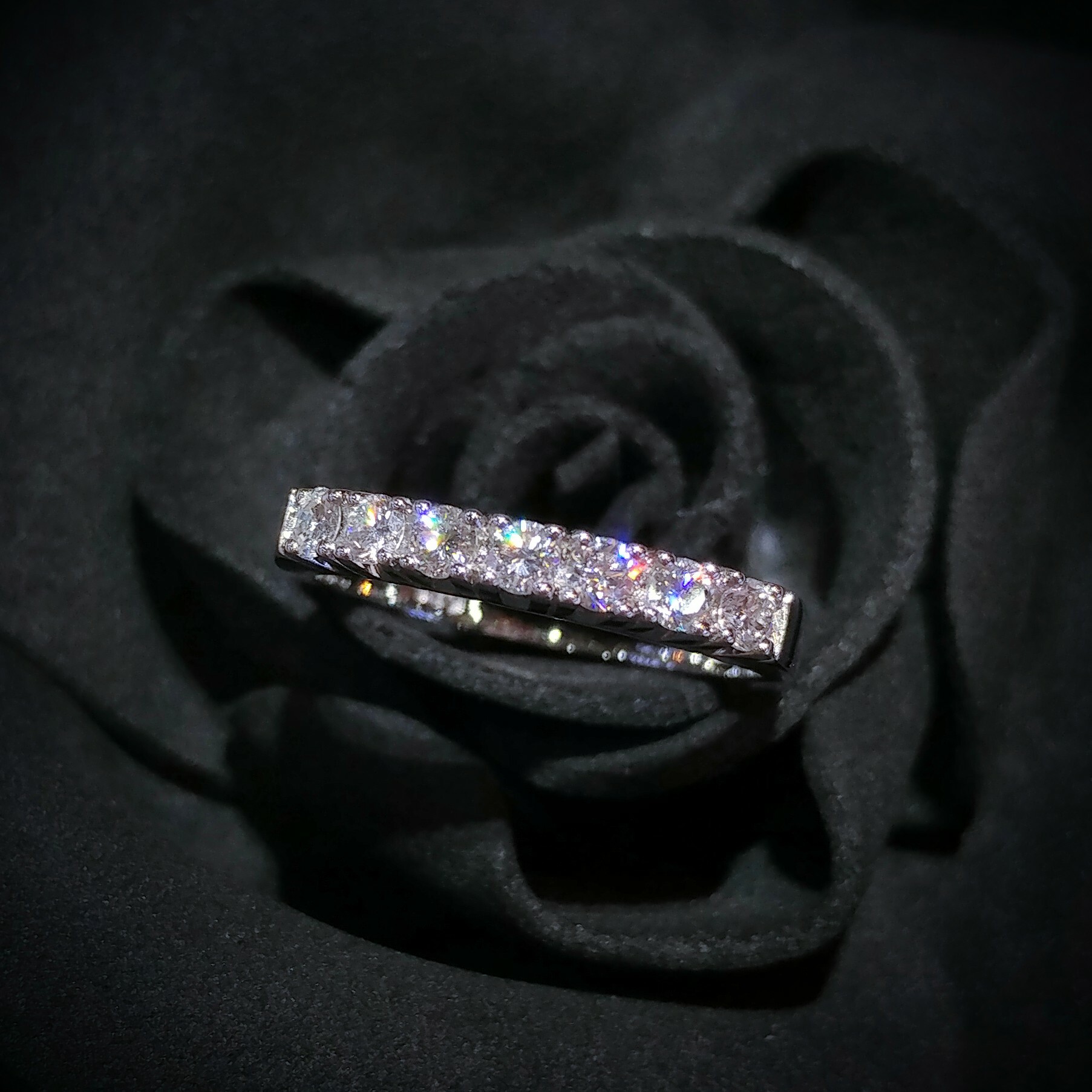 全新14K白金43份鑽石戒指