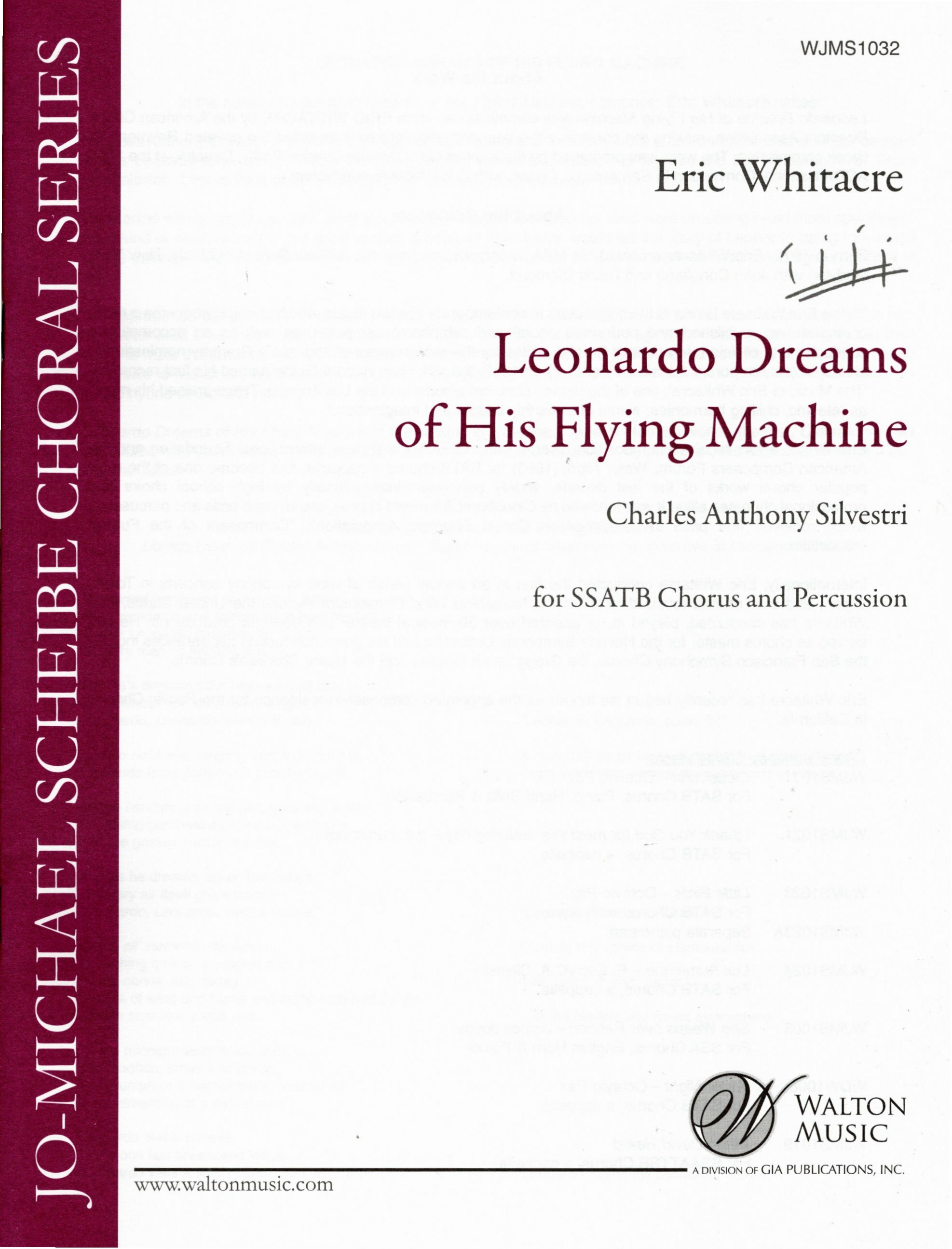【混聲五部】《Leonardo Dreams of His Flying Machine》