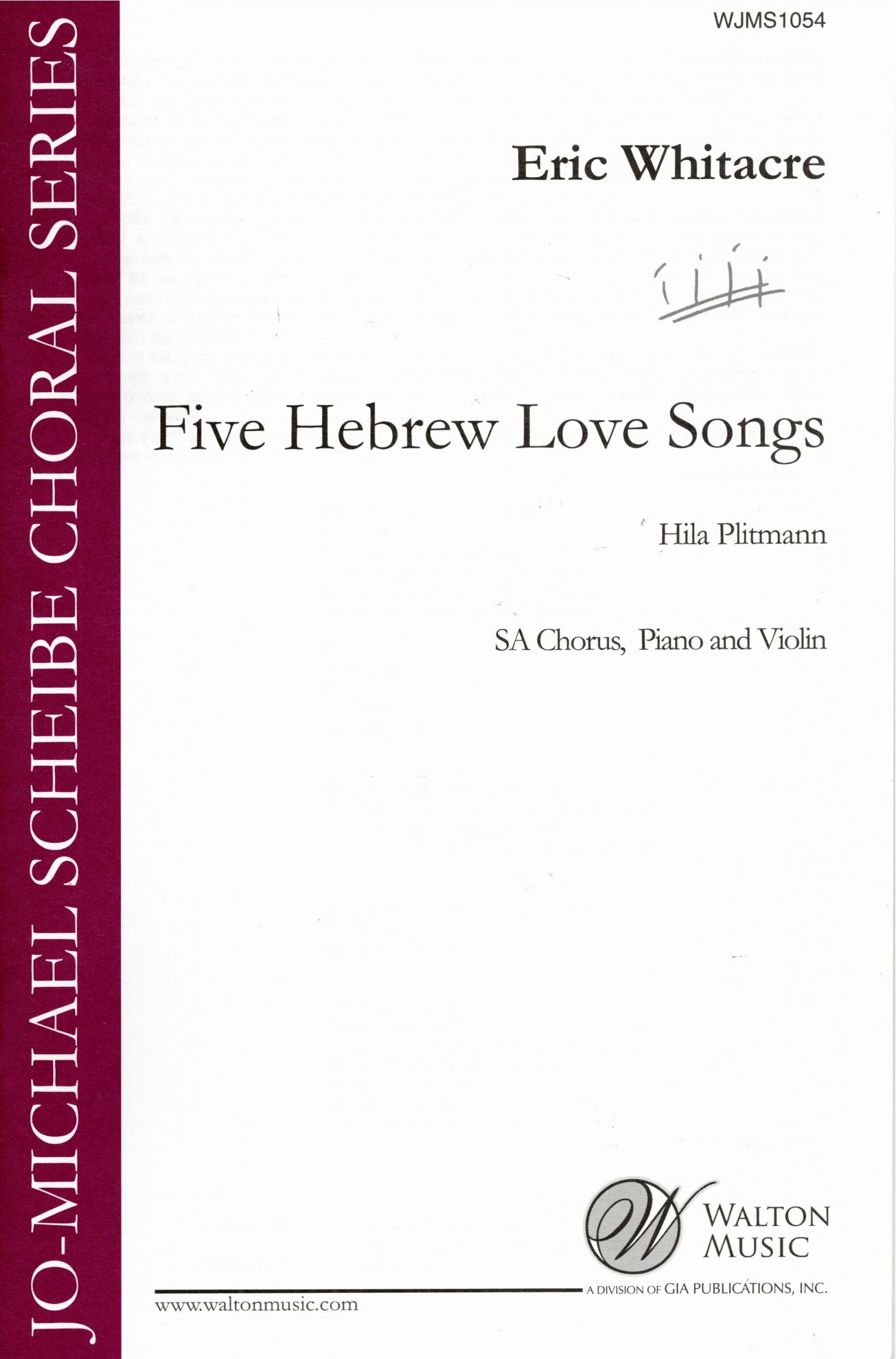 【女聲二部】《Five Hebrew Love Songs》