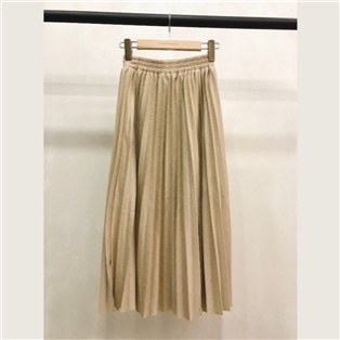 甜蜜星空亮百褶裙 （淺咖啡色）