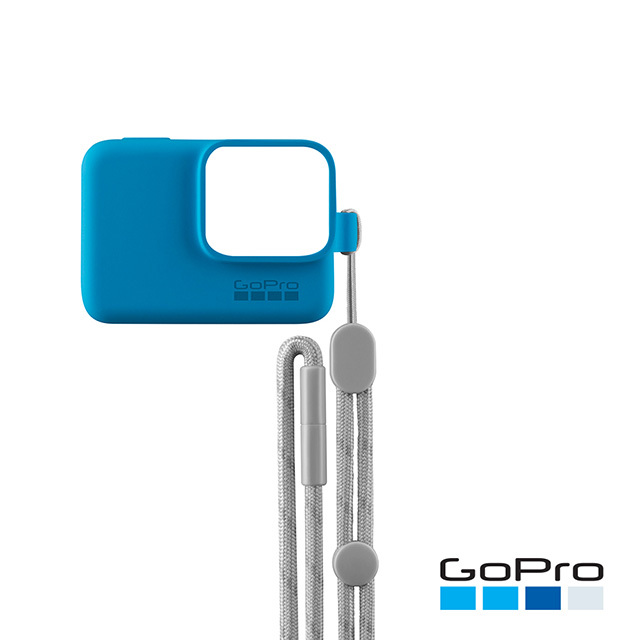 GOPRO ACSST-003 HERO5/6/7 BLACK 專用矽膠護套+繫繩 晴空藍 HERO配件