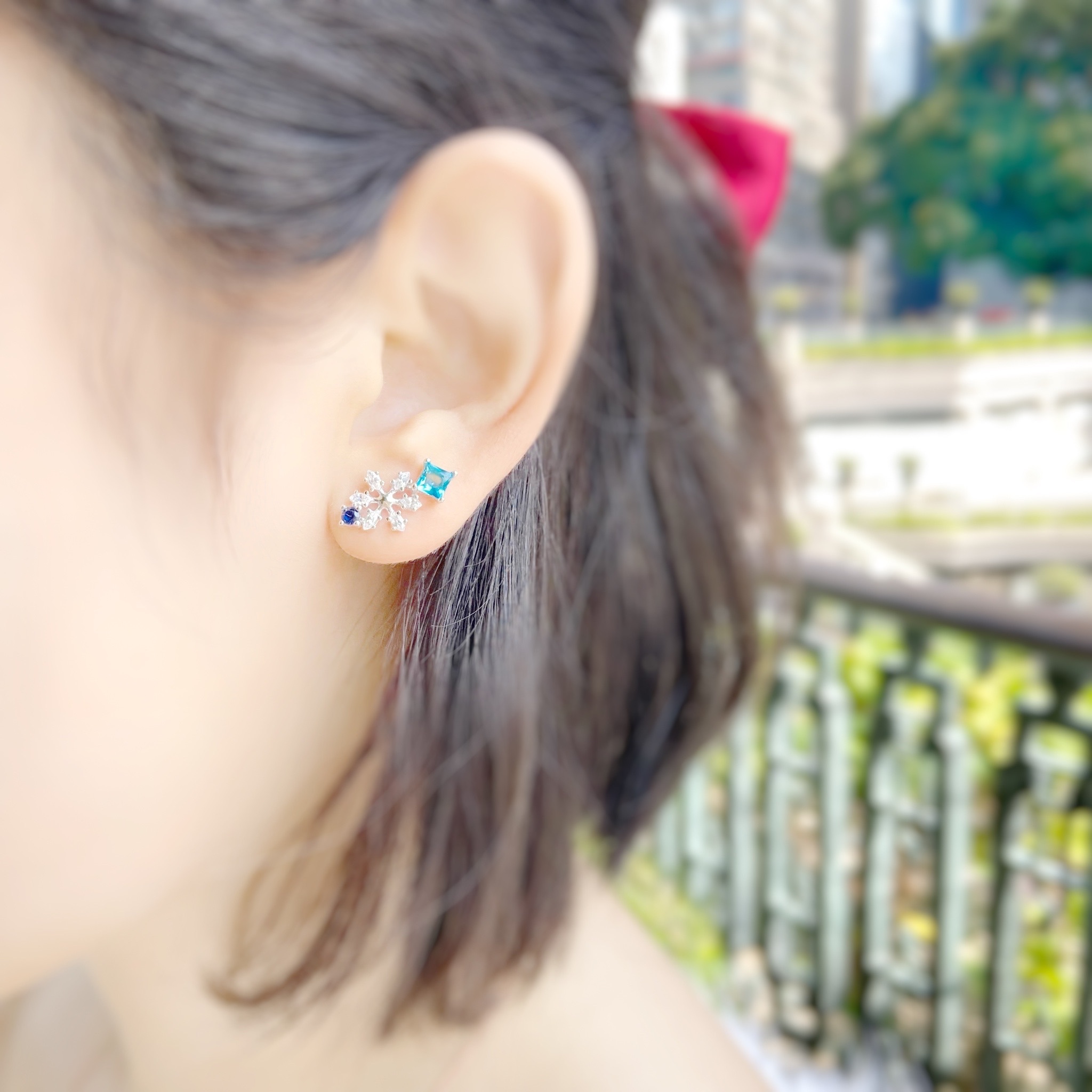 | 925純銀・白金 | 繽紛雪季耳環 | EA0446 |