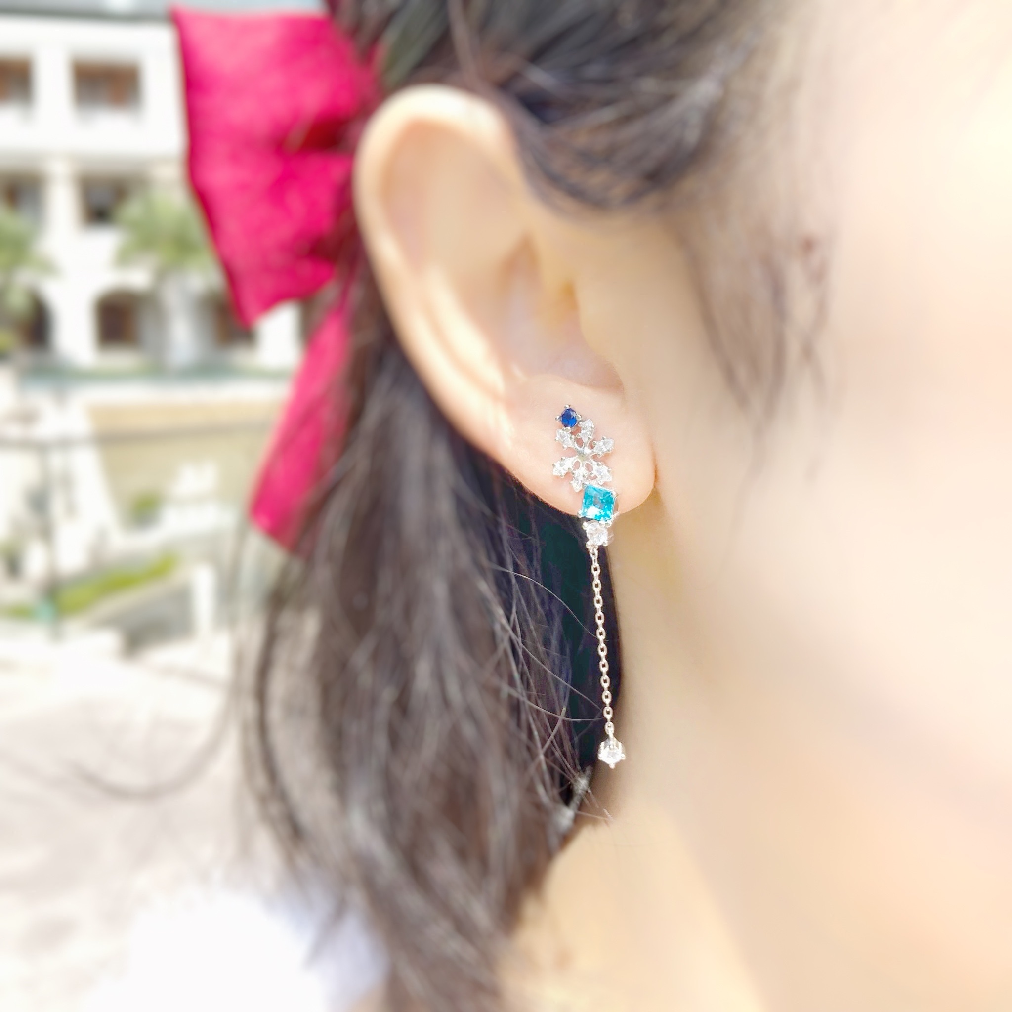 | 925純銀・白金 | 繽紛雪季耳環 | EA0446 |