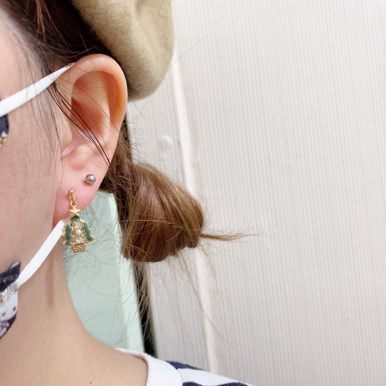 小小聖誕樹耳環