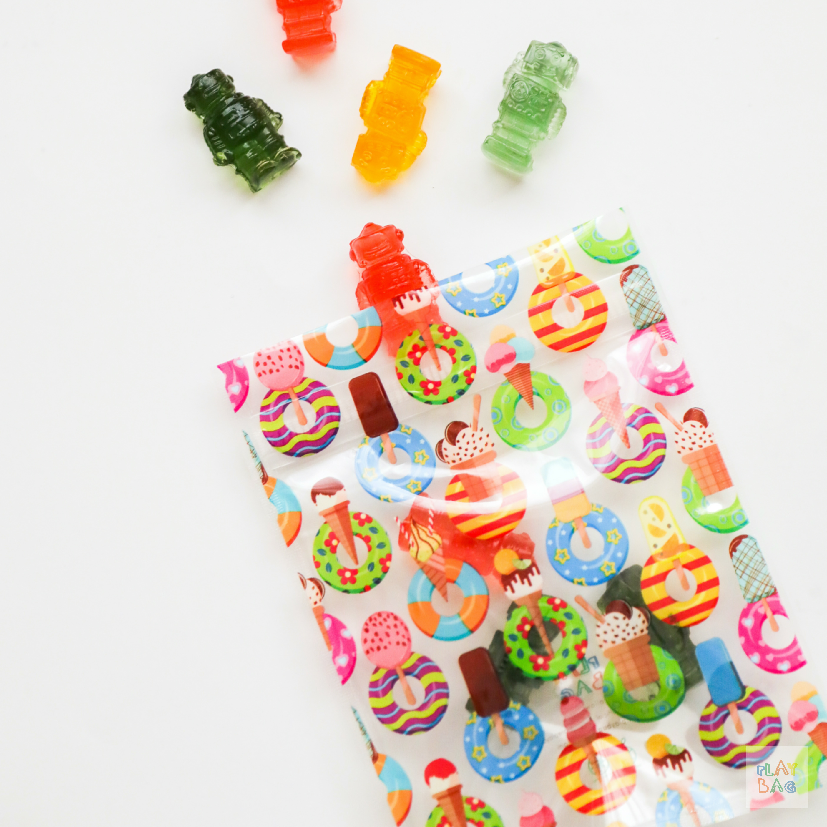 冰淇淋甜甜圈魔鬼氈抗菌環保袋 (迷你型) 10入