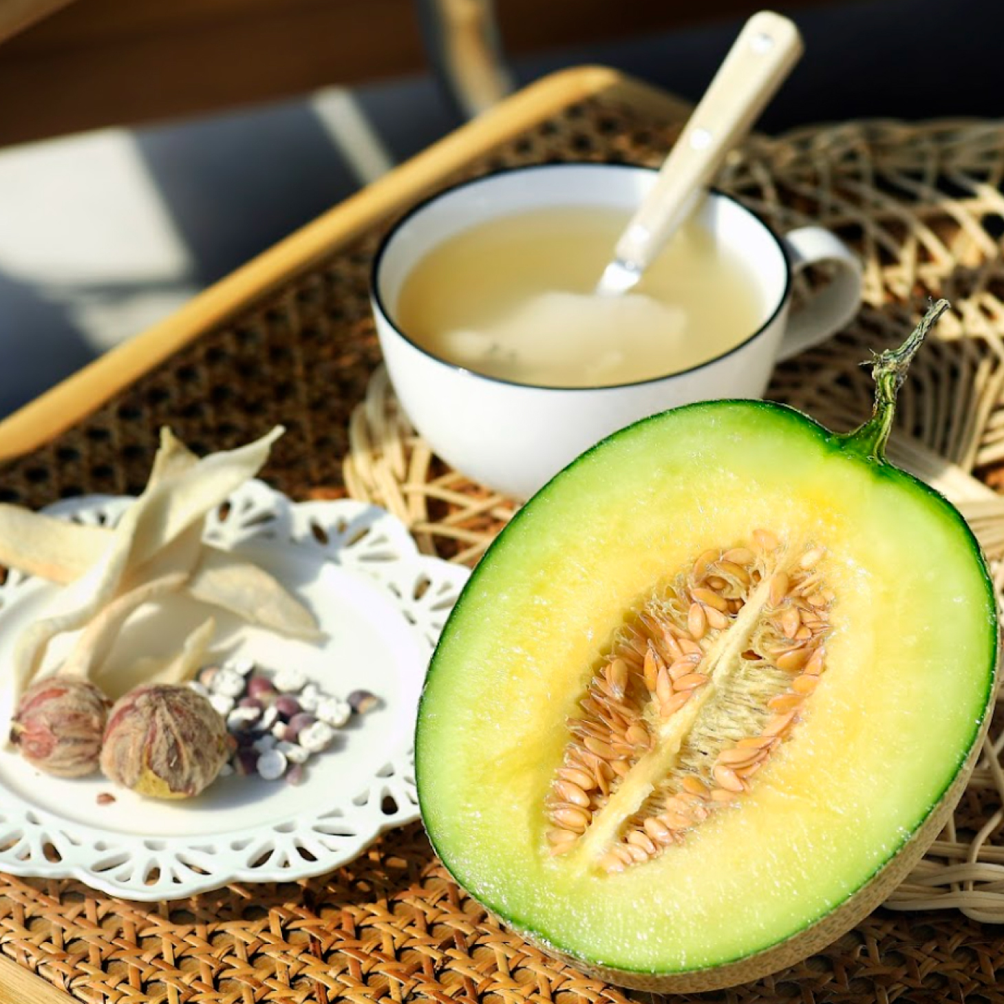 哈密瓜栗子百合蓮子湯