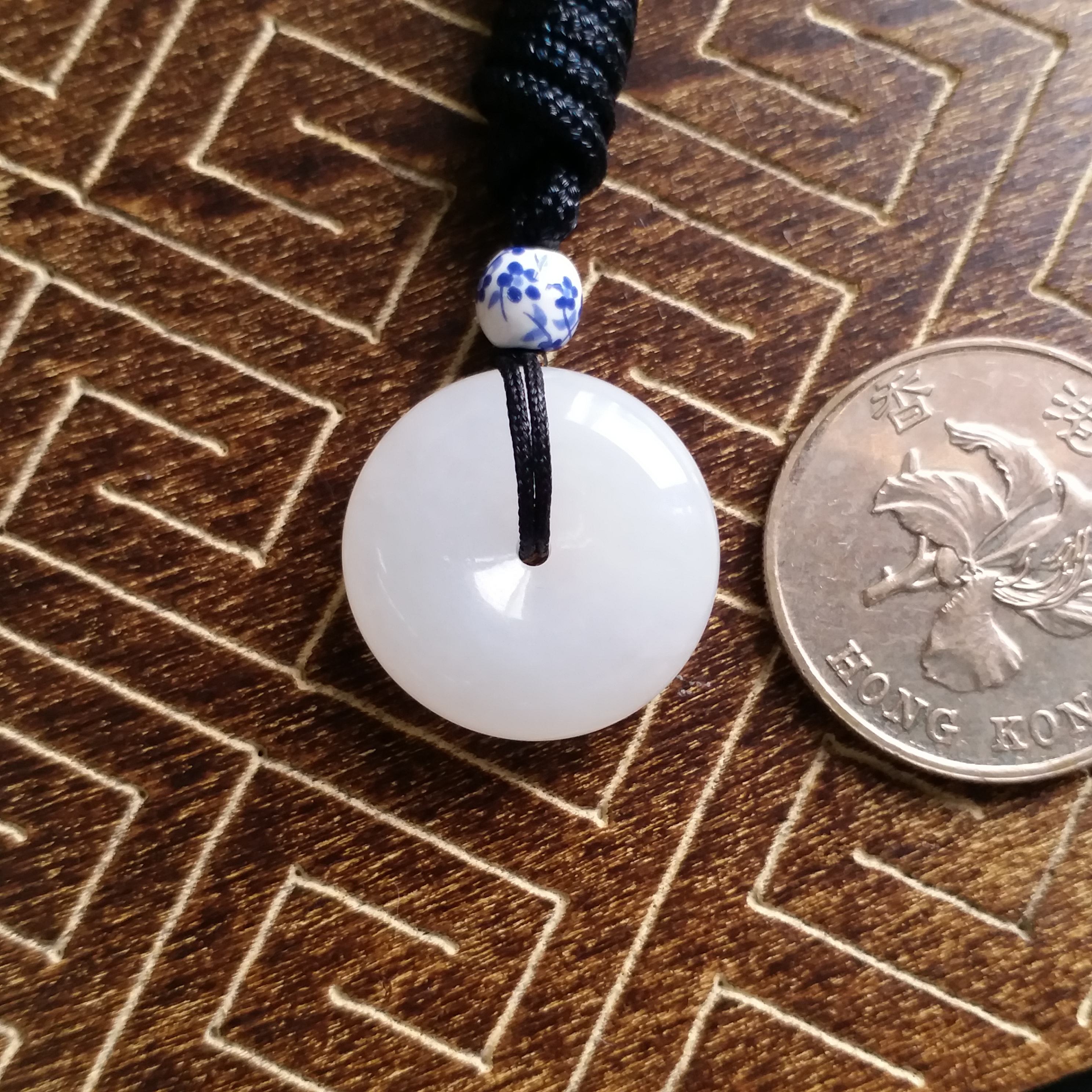 J1897-3 和田玉白玉平安扣 (20.73mm直徑)