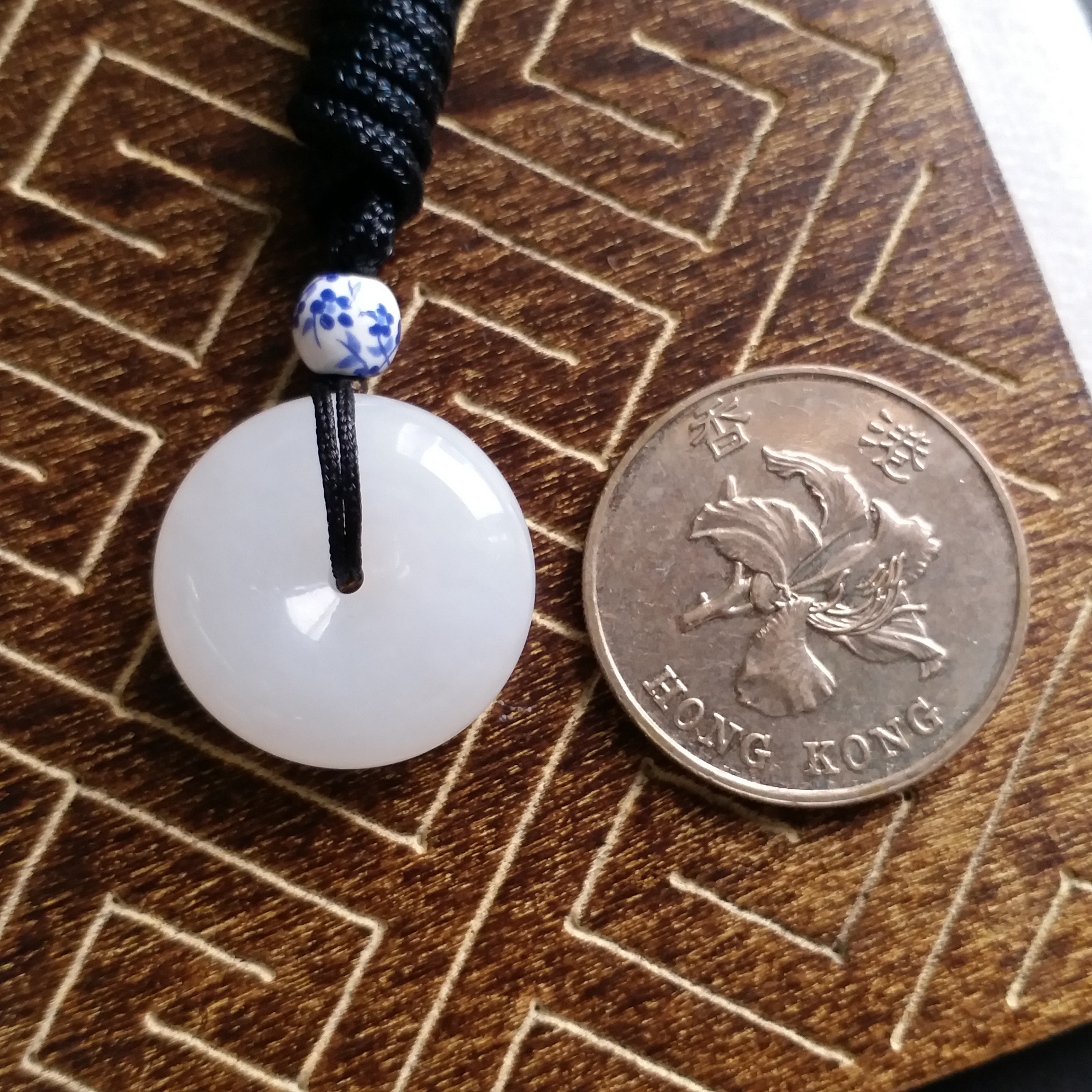 J1897-3 和田玉白玉平安扣 (20.73mm直徑)