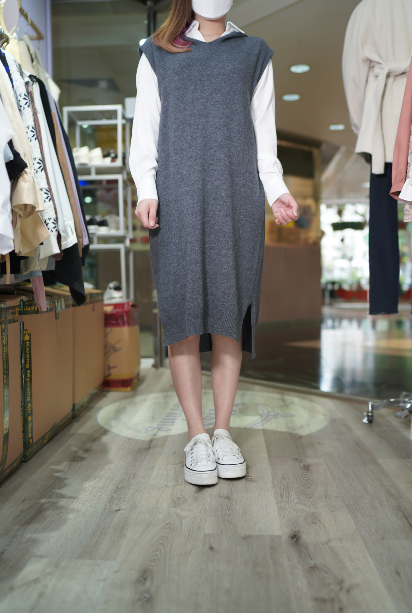 軟熟幼針背心連身裙(66282)