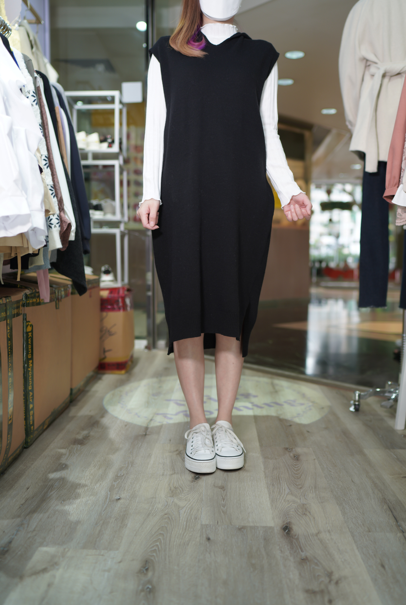 軟熟幼針背心連身裙(66282)