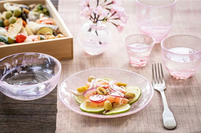 津輕玻璃 櫻流小花器