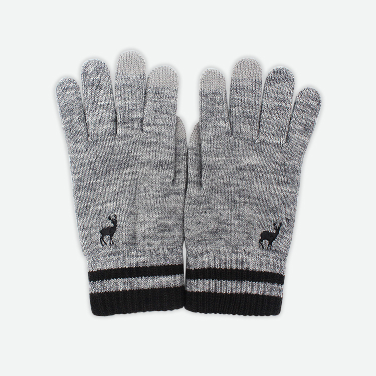 【肌暖】台灣製 經典刺繡男士觸控手套丨M5197