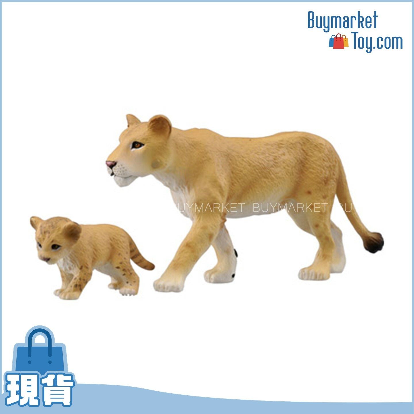 Ania動物系列模型AS-17母獅（with幼獅）