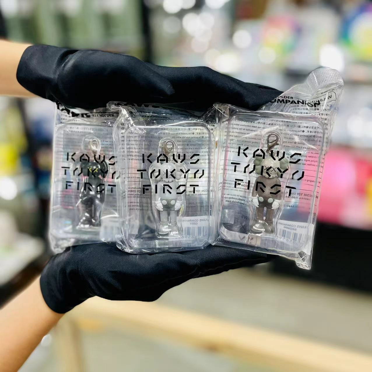 Set of 3 Kaws Companion Keyholder