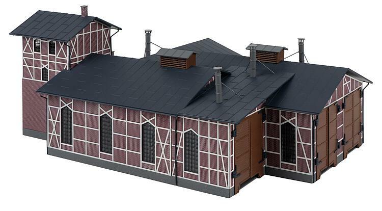 Faller 191769 HO scale, 3-track Locomotive shed