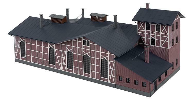 Faller 191769 HO scale, 3-track Locomotive shed