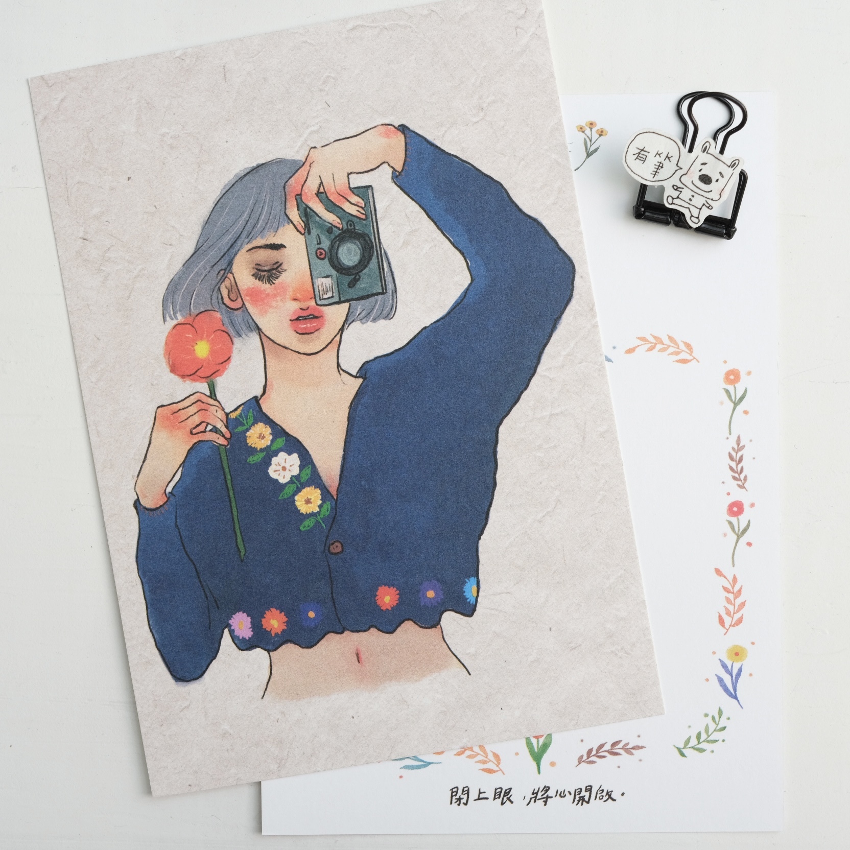 花田裡的攝影女孩 明信片｜甜蜜生活 La dolce vita 台灣