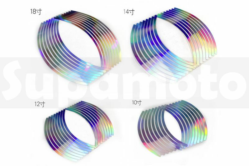 -Supamoto- 雷射 彩鈦 輪框貼 輪貼 輪框 輪圈 燒鈦 彩色 12吋 10吋 14吋 18吋 17吋 16吋