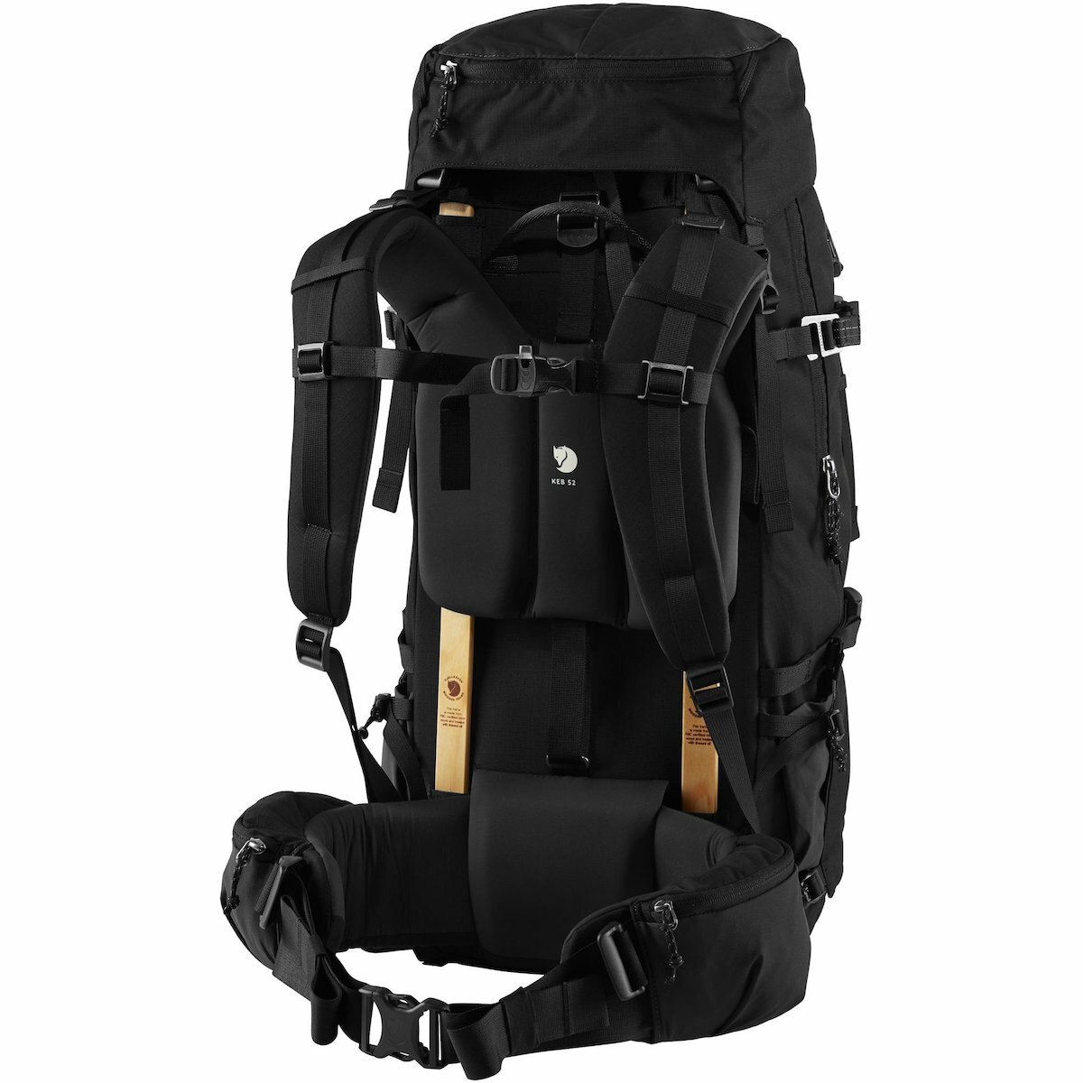 Fjallraven 瑞典北極狐 Keb 52 男款 登山背包 F27342-550-550 黑/黑 [HappyOutdoor]