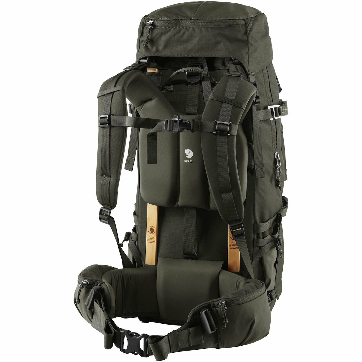 Fjallraven 瑞典北極狐 Keb 52 男款 登山背包 F27342-630-662 橄欖綠/深森綠 [HappyOutdoor]