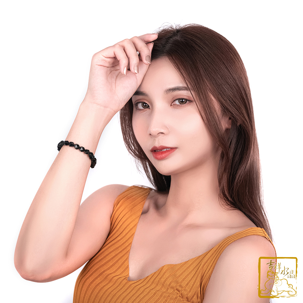 黑曜石多切角手鍊 排除負能量