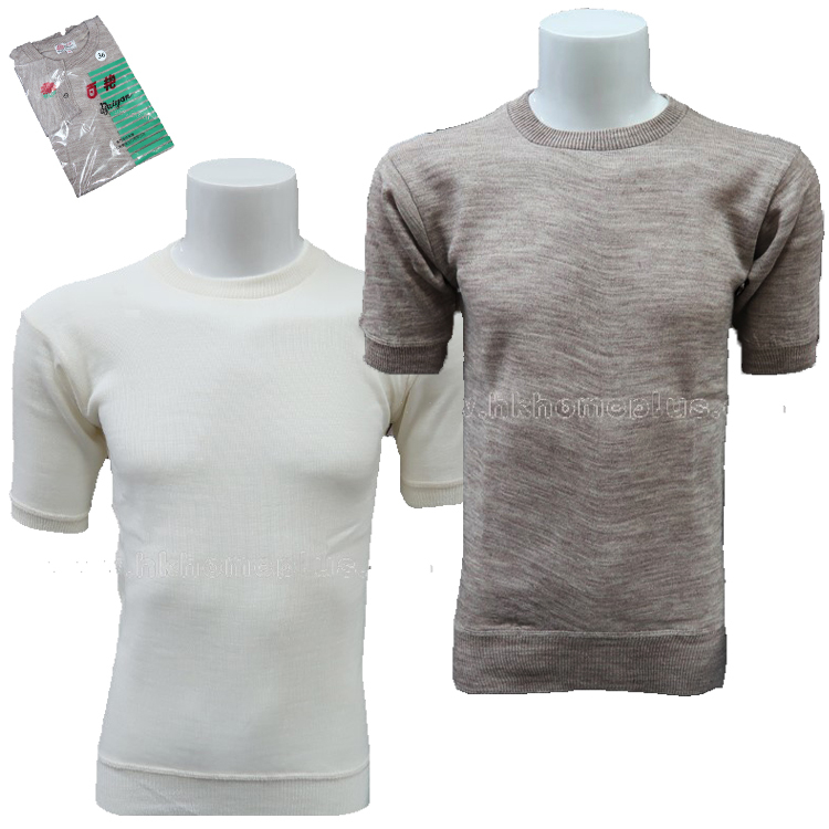 百艷牌: 男裝混毛圓領短袖衫 (32-42碼)