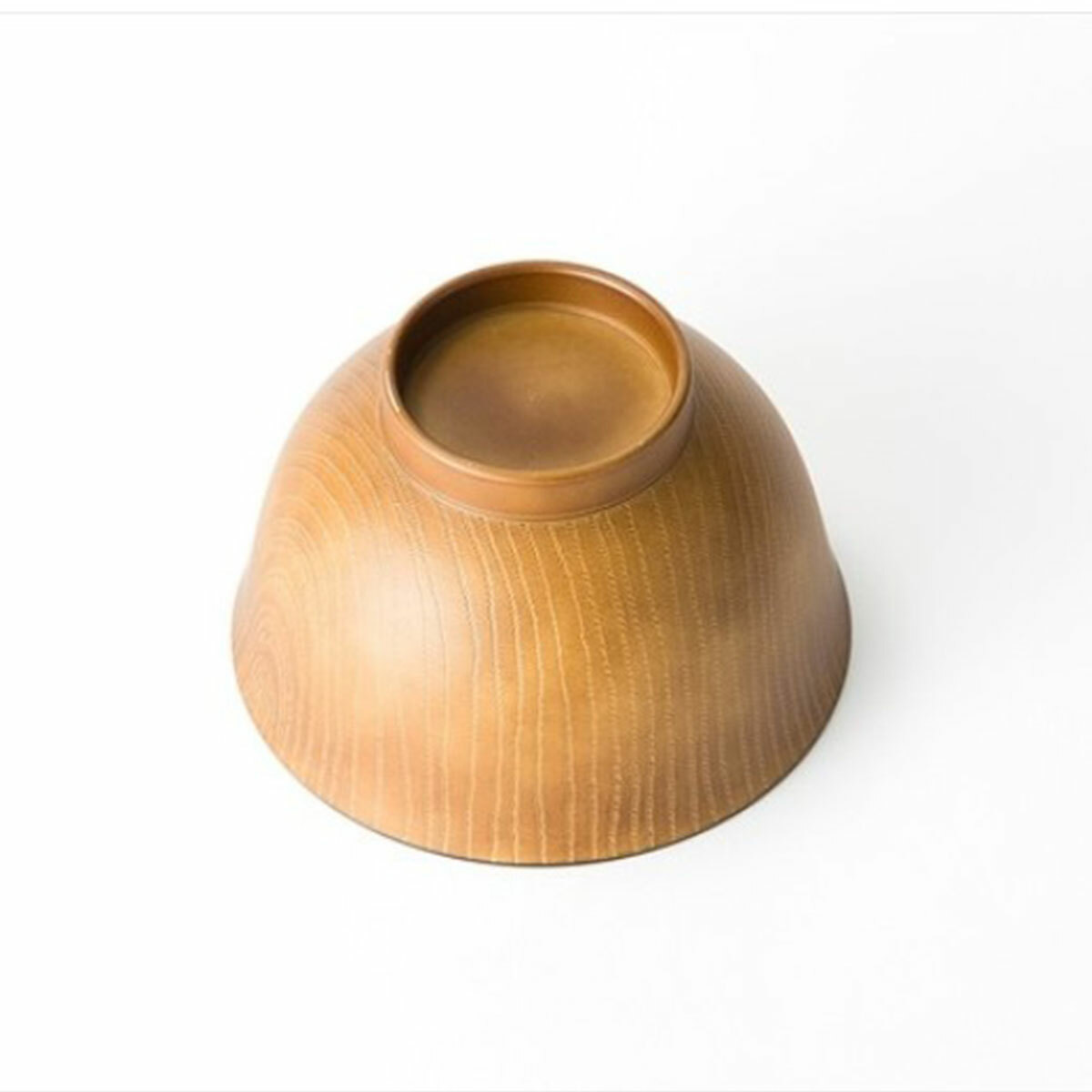 日本会津塗日式樹脂木紋碗 (淺啡色) (微波爐OK) (日本製)