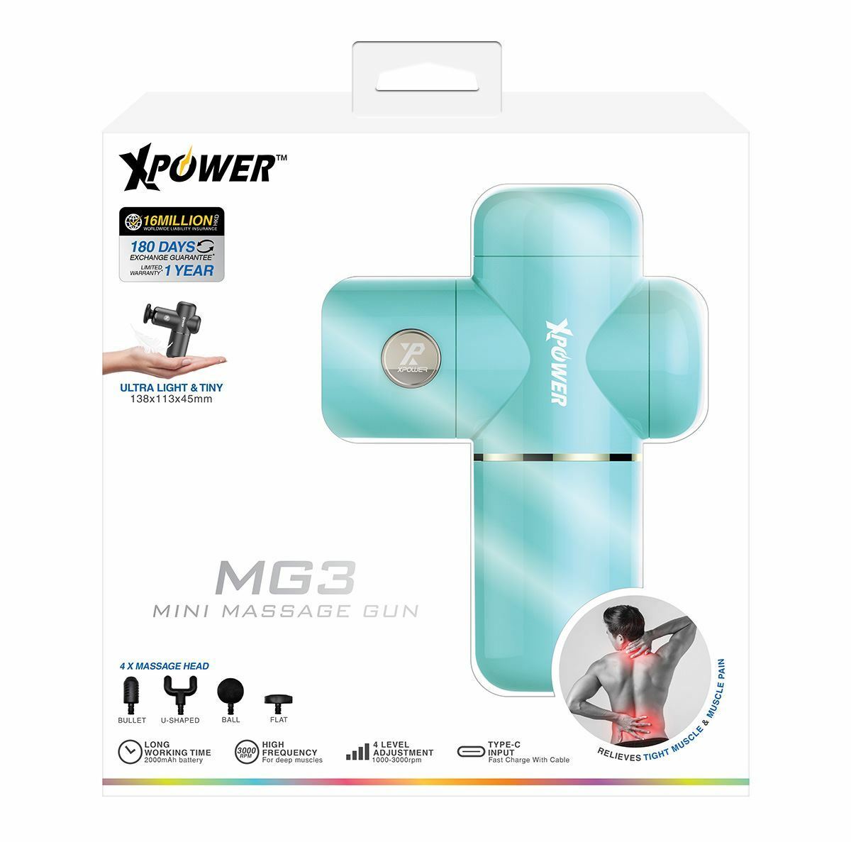 XPower MG3 Mini Massage Gun